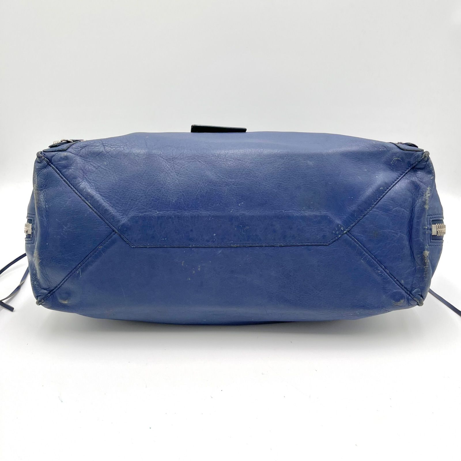 BALENCIAGA バレンシアガ ザ ペーパー レザー トートバッグ ブルー 