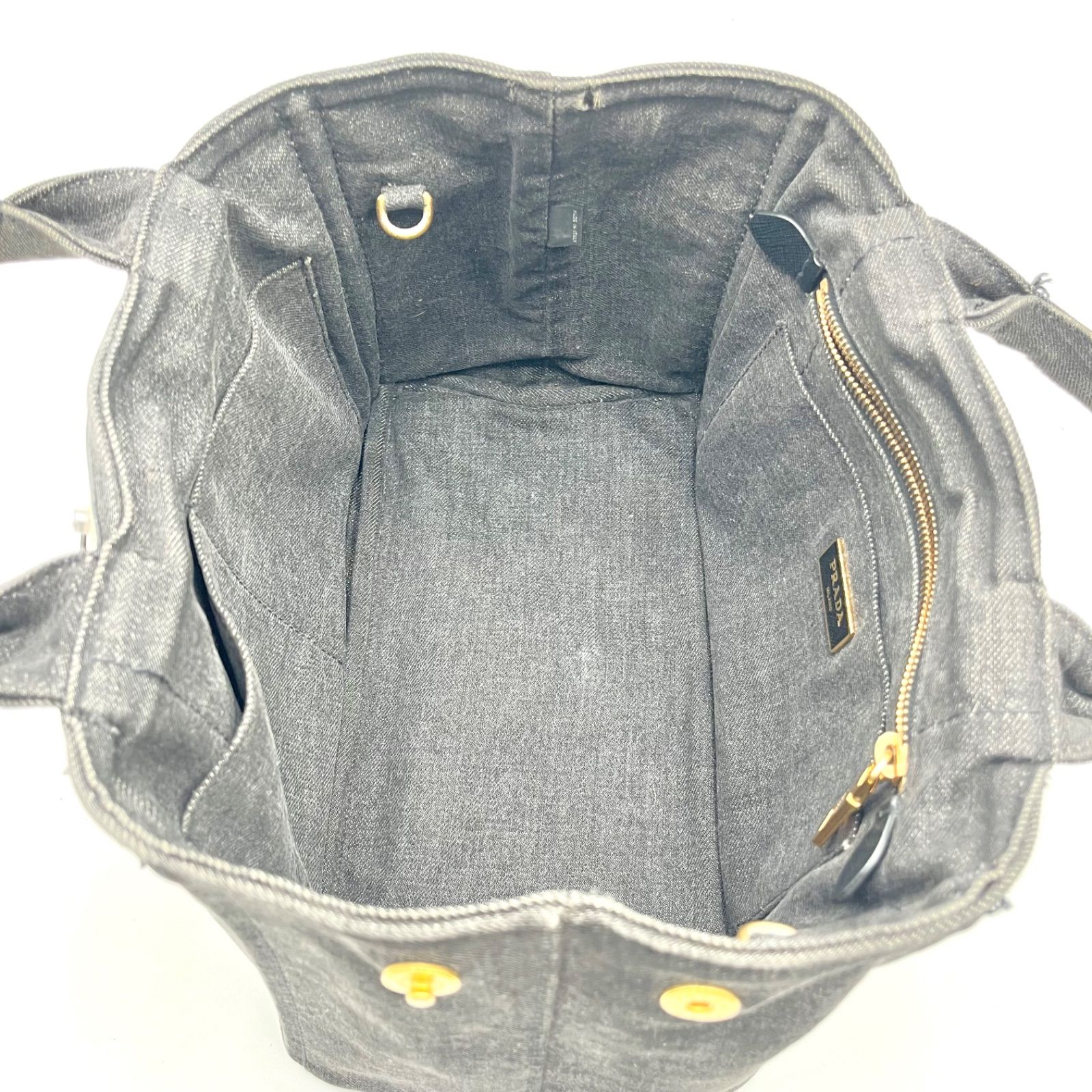 PRADA プラダ カナパ ロボット デニム 2way トートバッグ ショルダー
