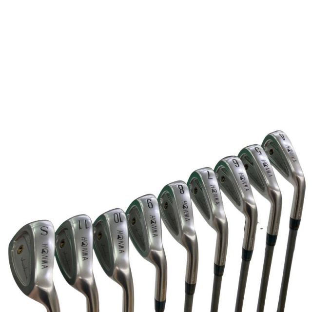 【中古】 本間ゴルフ LB-606 黒七宝 10S レディース アイアンセット IR 2S NEW SUPER LIGHT TITANIUM CARBON (フレックスその他) レディース 女性用 右利き 右用 Cランク ゴルフクラブ