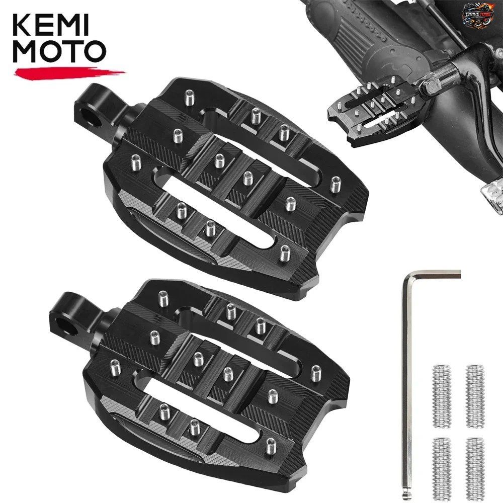 モーターサイクル用フットペグ ワイドファットフットレスト 360回転フットペグ スポーツスター アイアン 883 ダイナ ソフテイル FLFB FLS