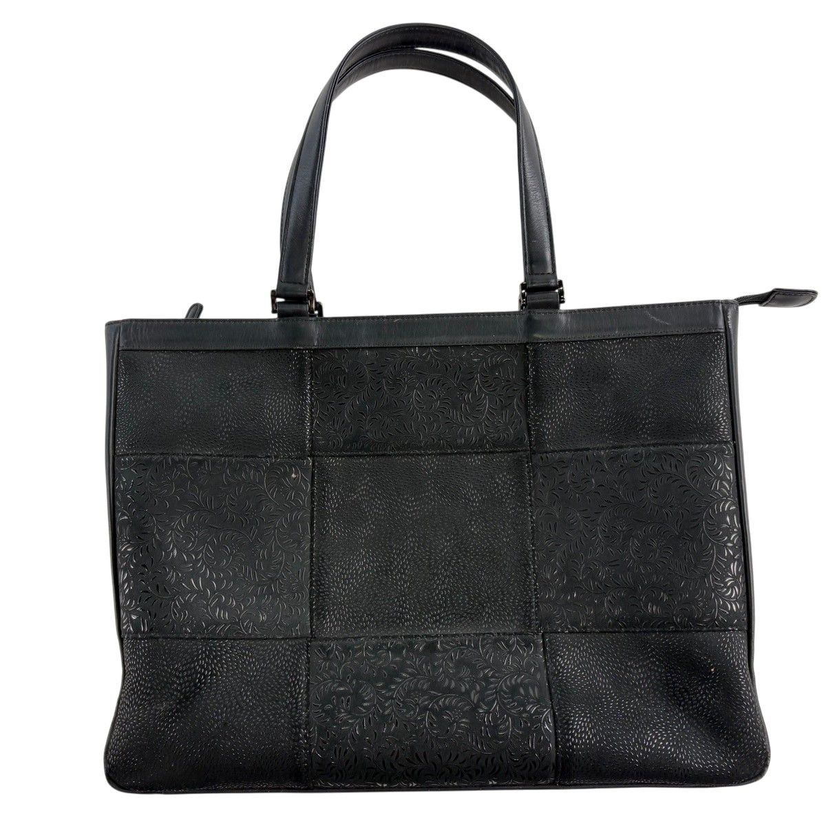 和装バッグ 逸品 印傳屋 セミフォーマル 花唐草 黒 和装小物 【中古】