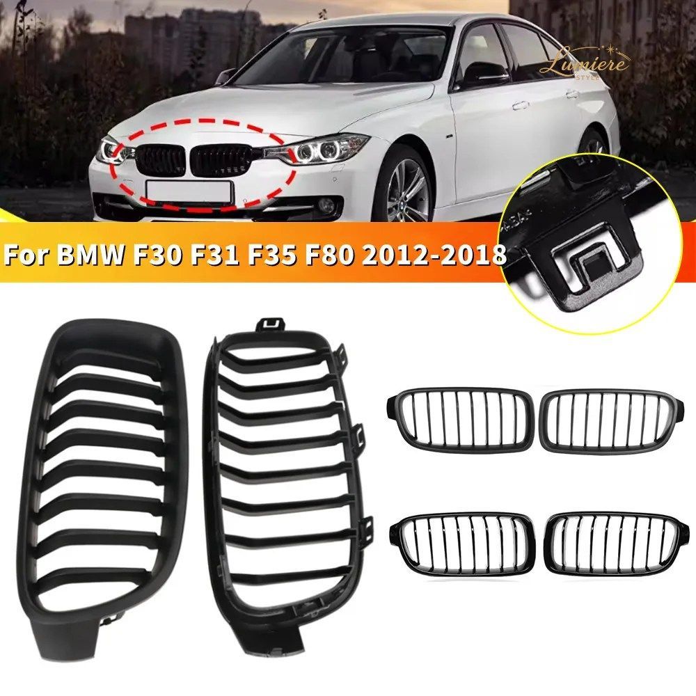 BMW 3シリーズ F30 F31 F35 F80 2012-2018 フロントフード キドニーバンパー レーシンググリル シングルスタイル メッシュグリル カーパー