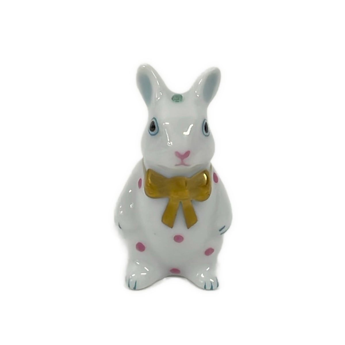 Herend(ヘレンド) 小物美品 - アイボリー×ピンク×マルチ 置物/ウサギ