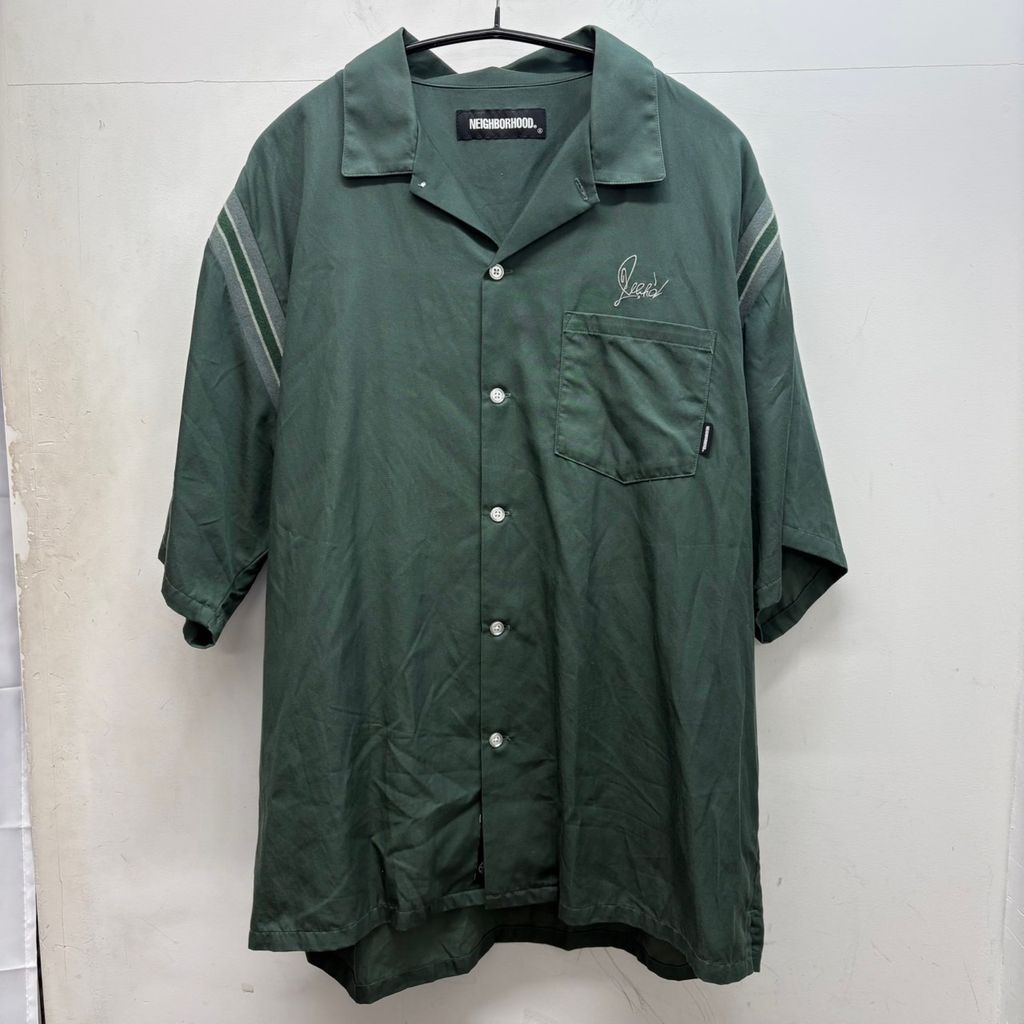 NEIGHBORHOOD 22SS BOWLING LC SHIRT bowling shirt 221AQNH-SHM01 green size:L [Nakameguro B01]