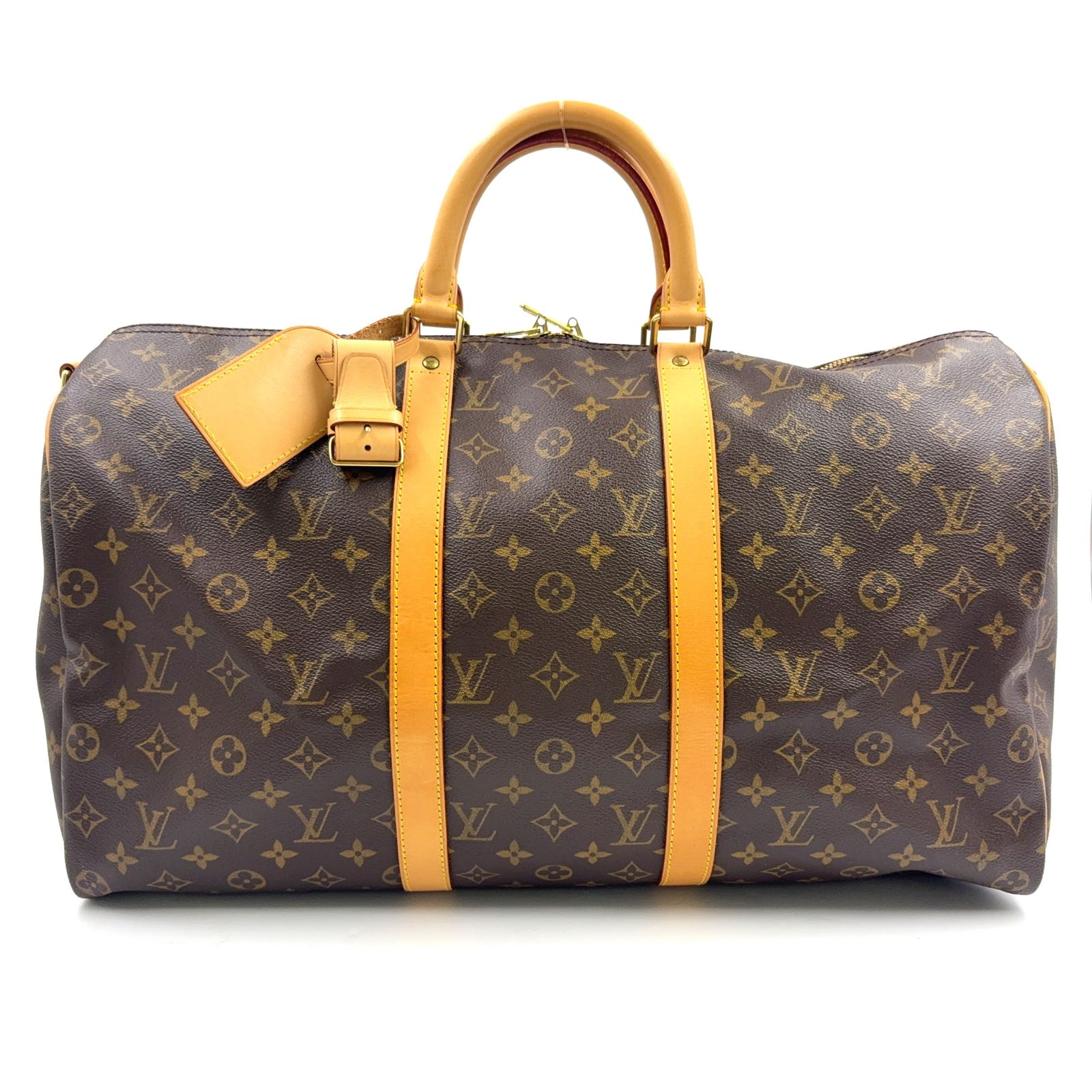 【新着】LOUIS VUITTON キーポル バンドリエール50 モノグラム モノグラム ストラップ付属なし レザー、PVC ブラウン ボストンバッグ ゴールド M41416