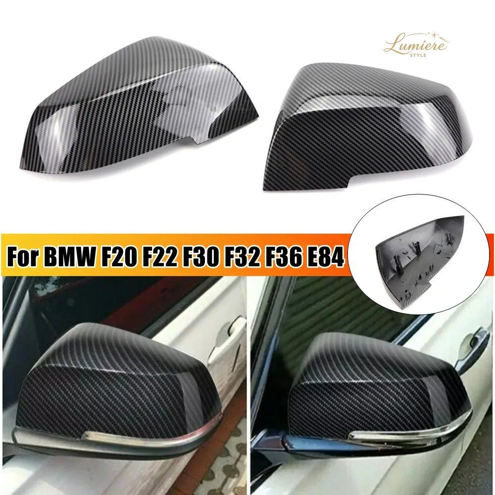 BMW 1 2 3 4シリーズ F20 F21 F22 F30 F32 F36 X1 ABS製 車用サイドミラーカバー ウィングキャップ 外装トリムパーツ