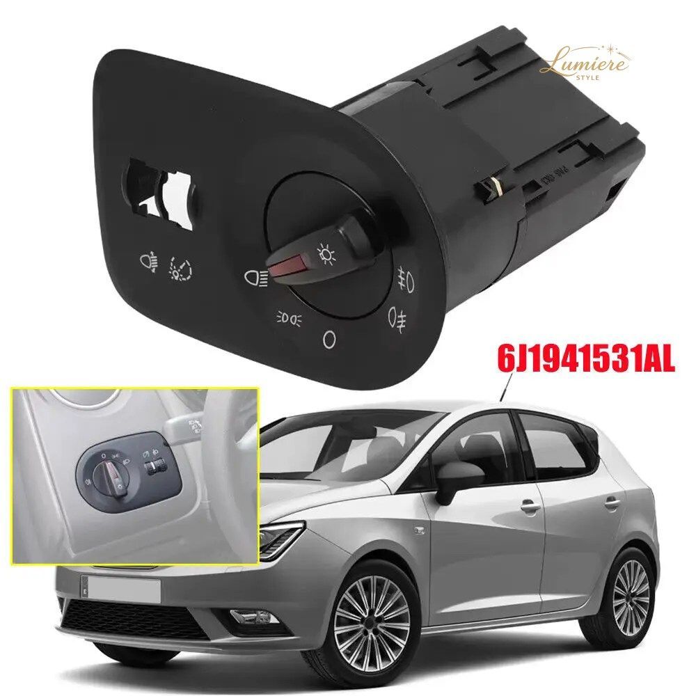 SEAT IBIZA 2009-2015 6J1941531AL 6J1941531J 6J1941531AM ヘッドライト ABS フォグランプ コントロールスイッチ ボタン カバー キャップ