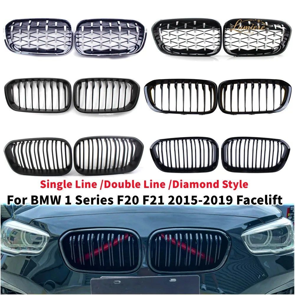 BMW 1シリーズ F20 F21 2015-2019 フェイスリフト フロントフード キドニーバンパー レーシンググリル メッシュグリル 車