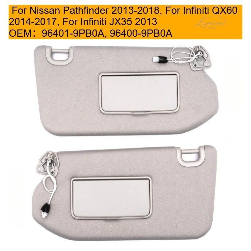 サンバイザー 日産パスファインダー 2013-2018 INFINITI QX60 2014-2017 INFINITI JX35 2013 OEM 96401-9PB0A 96400-9PB0A