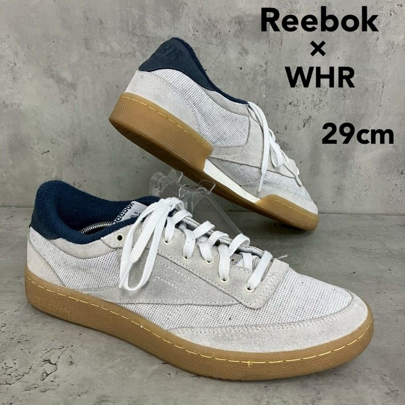 希少 Reebok リーボック クラブシー 85 ウエスタンハイドロダイナミックリサーチ コラボ 29cm スニーカー WHR 限定 モデル グレー ネイビー ガムソール スエード ローカット メンズ カジュアル ストリート スポーツ レア ★ ■■