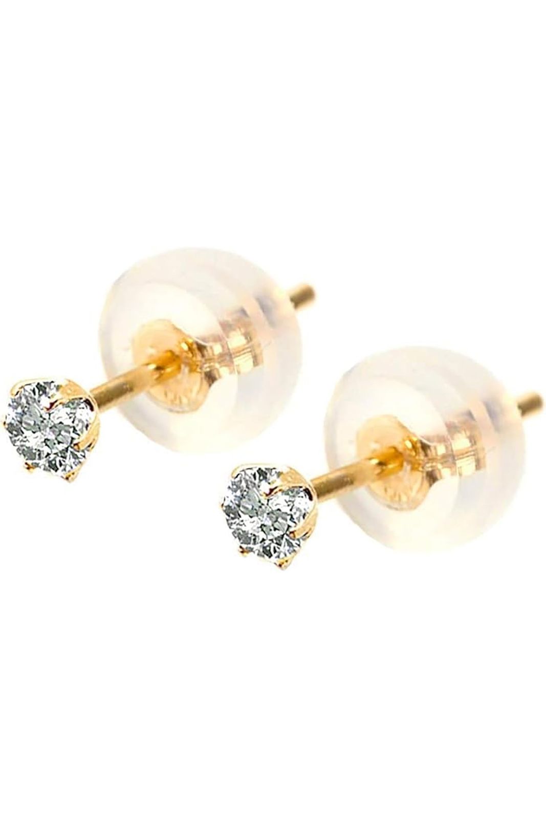 PLUSTER ダイヤモンド ピアス K18 金属アレルギー対応 (本物 0.15ct) 18金 ゴールド ダイヤ 一粒 小さい (ギフトボックスセット)/ レディース メンズ ジュエリー