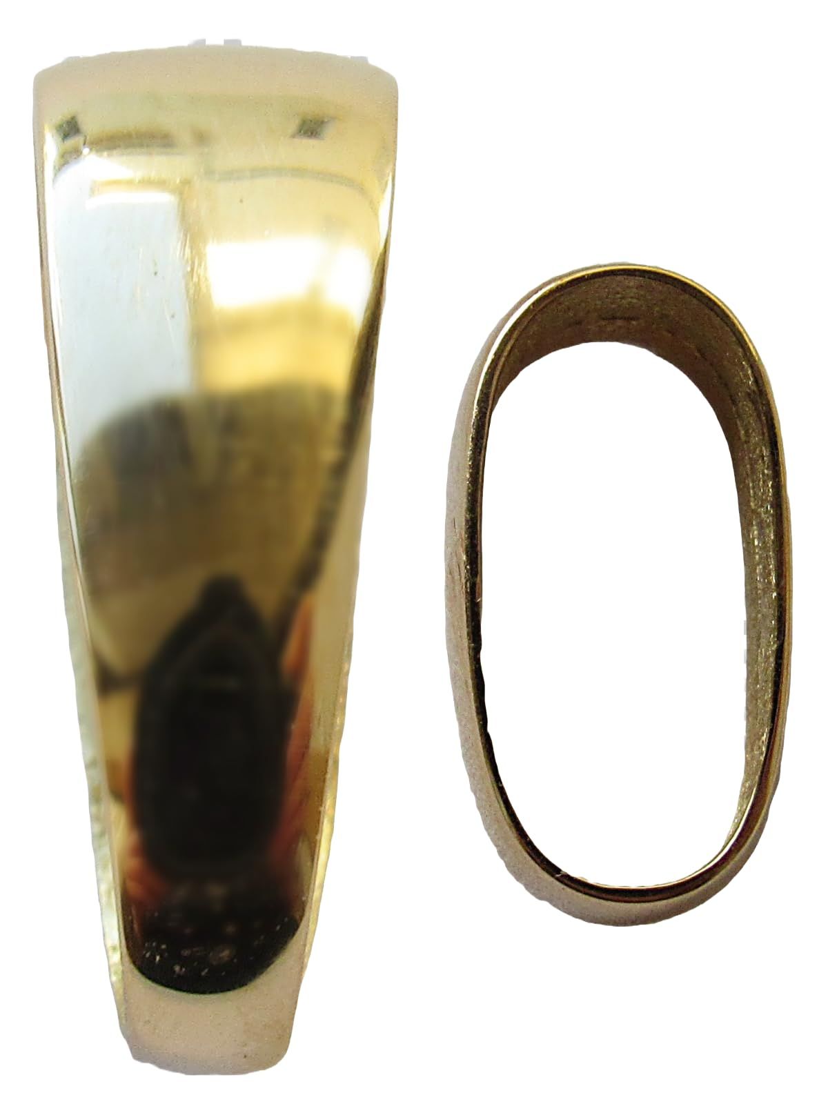 18金 18K K18 刻印 バチカン パーツ ネックレス ブレスレット ピアス パーツ ハンドメイド 手作り ゴールド 金 (極太)