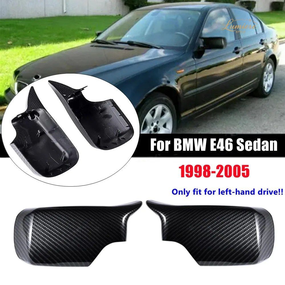 左ハンドル仕様 BMW 3シリーズ E46 1998-2005 E39 1996-2003 ABS製 サイドミラーカバー ウイングキャップ エクステリアドアトリム
