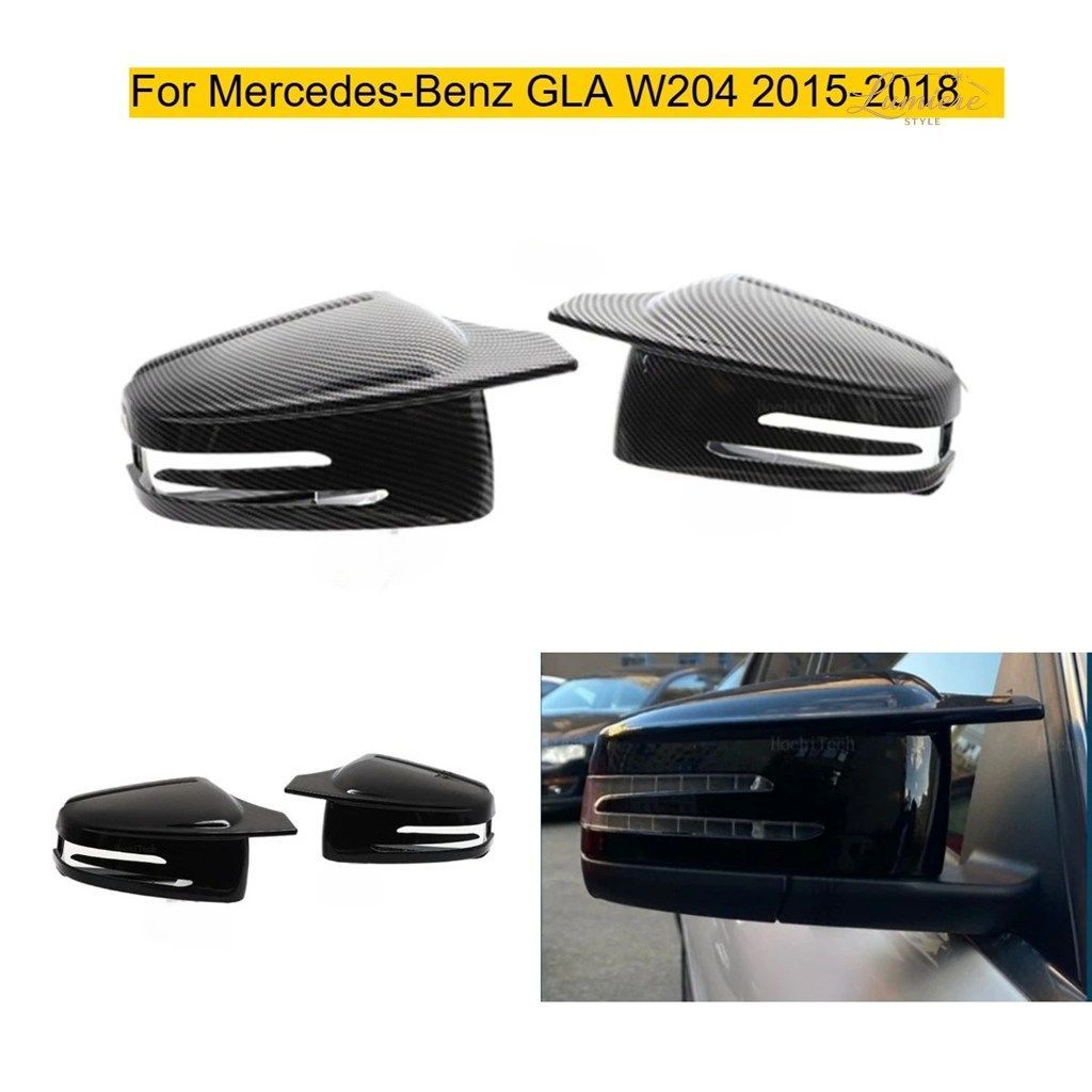メルセデス・ベンツ GLA 2015 - 18 W204 カーボンファイバー製ミラーカバーケース
