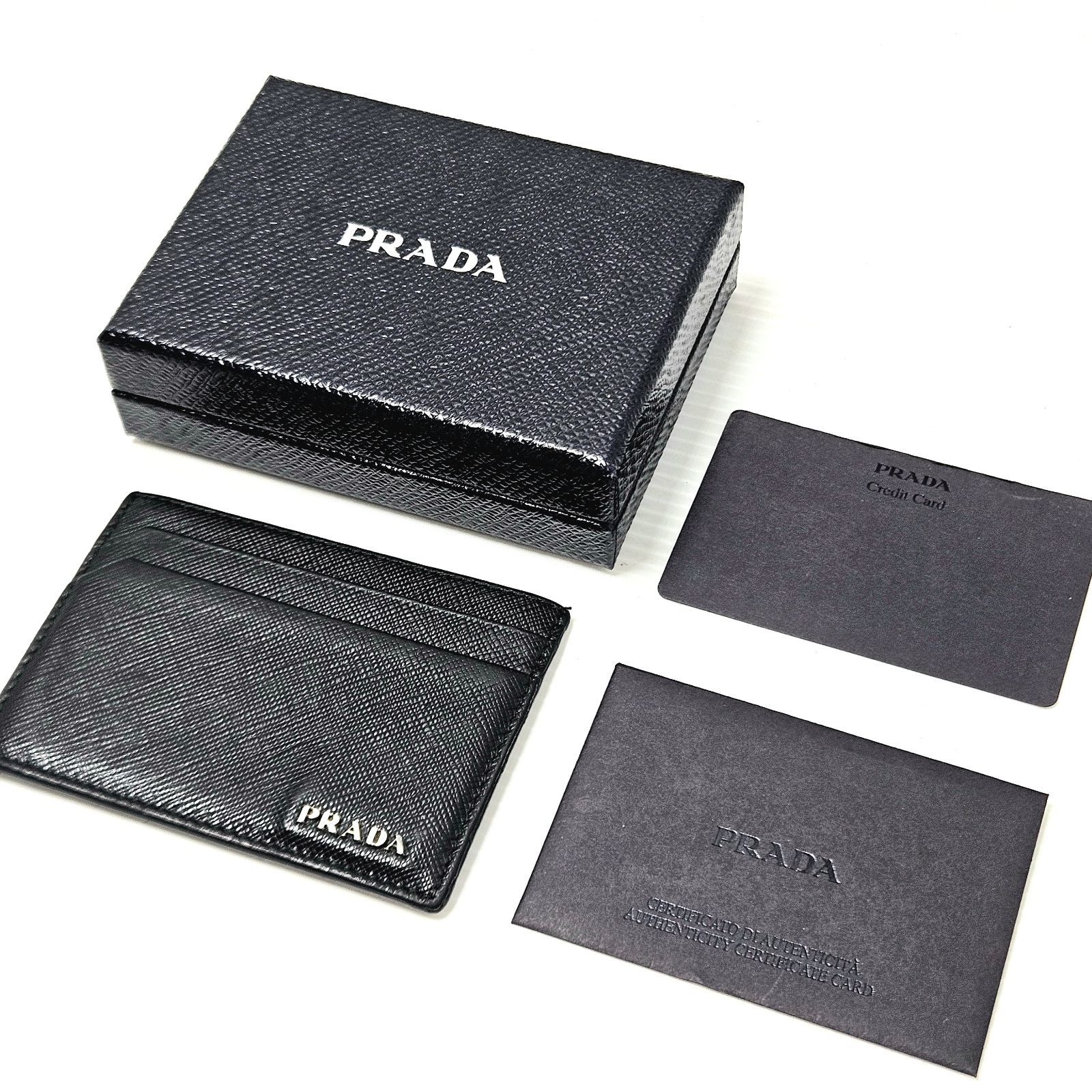 【正規品】 PRADA 2MC149 SAFFIANO CORNER NERO カードケース サフィアーノレザー 箱付