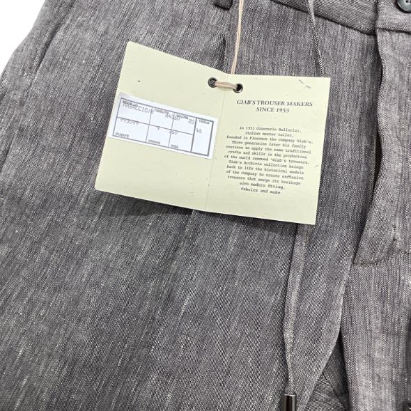 giab's ARCHIVIO ジャブス　マサッチョ テクノリネン　46 未使用 giab's ARCHIVIO ジャブスアルキビオ 26SS マサッチョ 永久