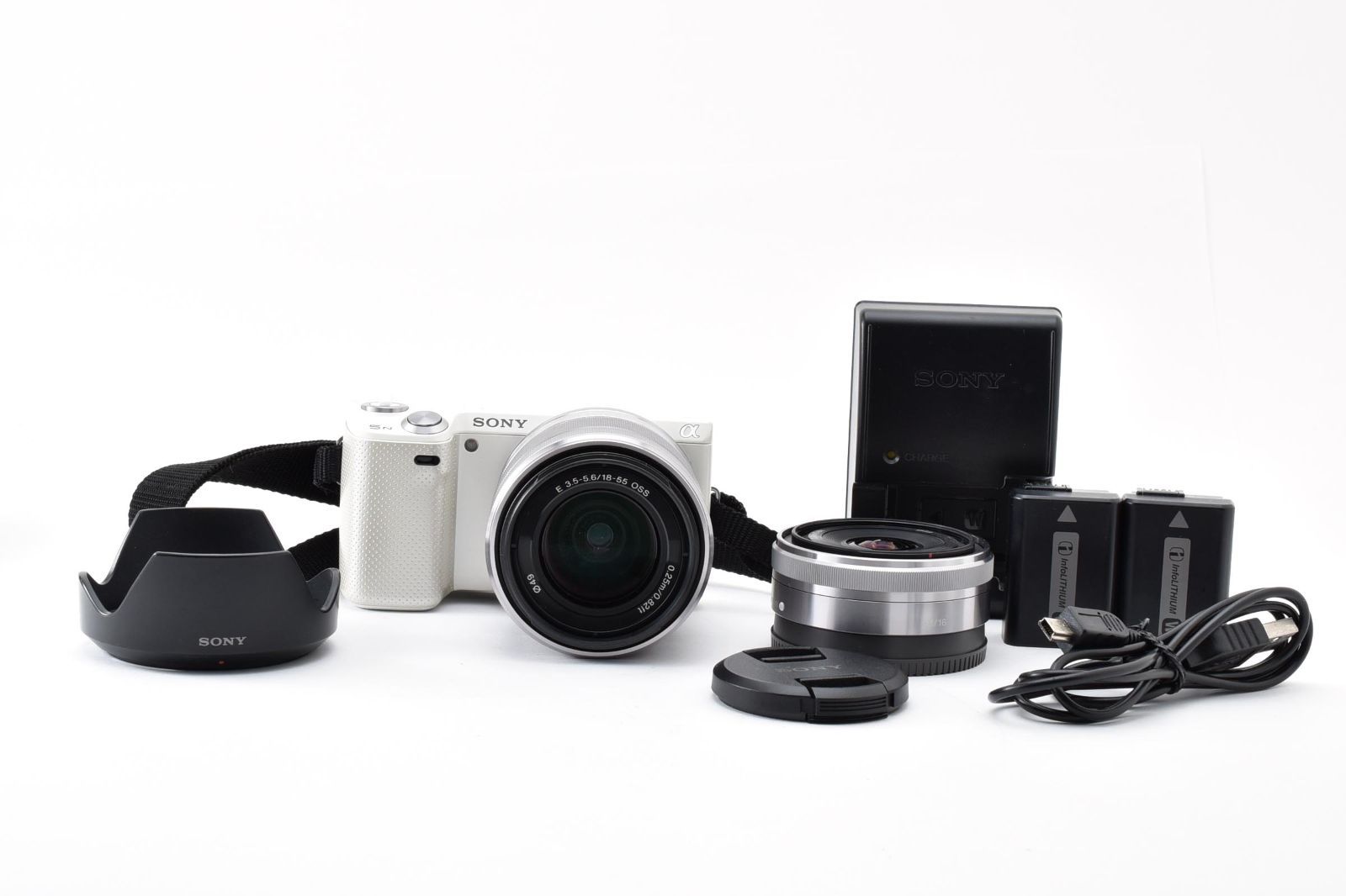 ★良品★ SONY ソニー NEX-5N SEL16F28 SEL1855 レンズセット ミラーレス一眼 #K967