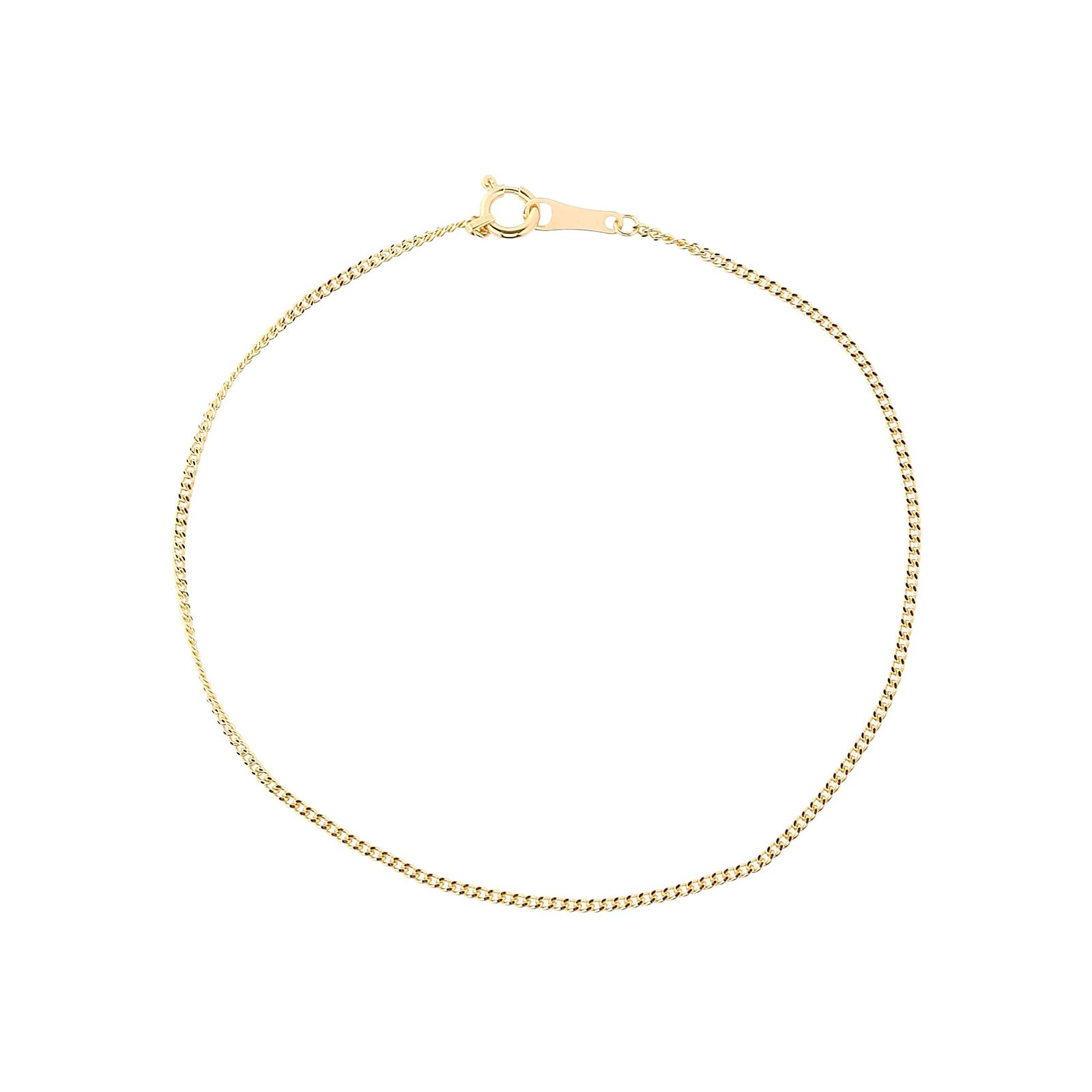 [ハッピーグッツショップ] 喜平 ブレスレット チェーン 18cm 細い 幅1.2mm 引輪 メンズ レディース K18 18K 18金ゴールド