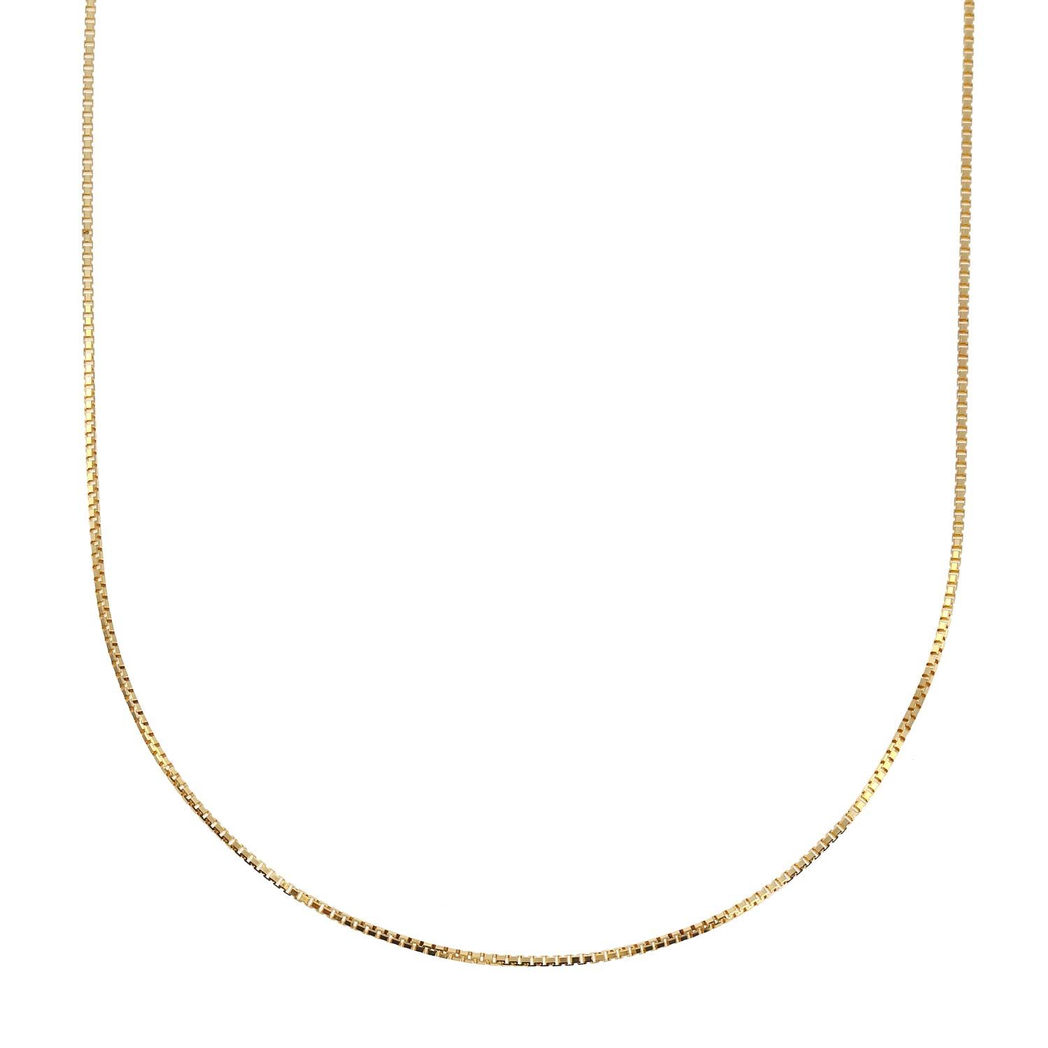 [フェアリーカレット] 18金ネックレス K18 ベネチアンチェーン 45cm (ピン型アジャスター 0.7mm幅 約1.8g)
