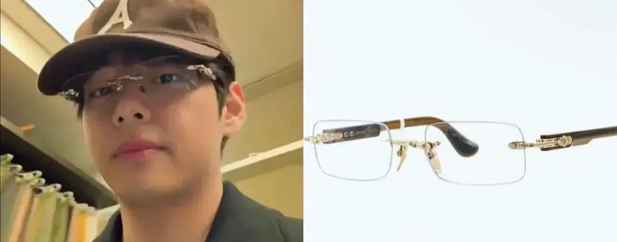 クロムハーツ 딥3 ウッド エボニー GOLD プレート メガネ