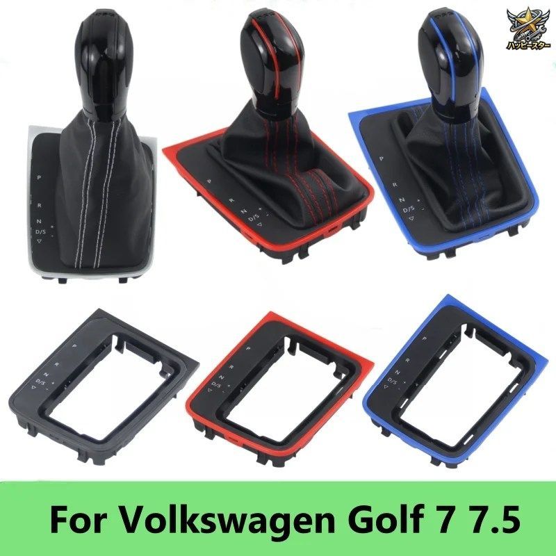 左ハンドル仕様 フォルクスワーゲン VW ゴルフ7 MK7 7.5 DSG R ギアシフトノブ スティックペン レバー シフター ゲイター ブーツカラー カ