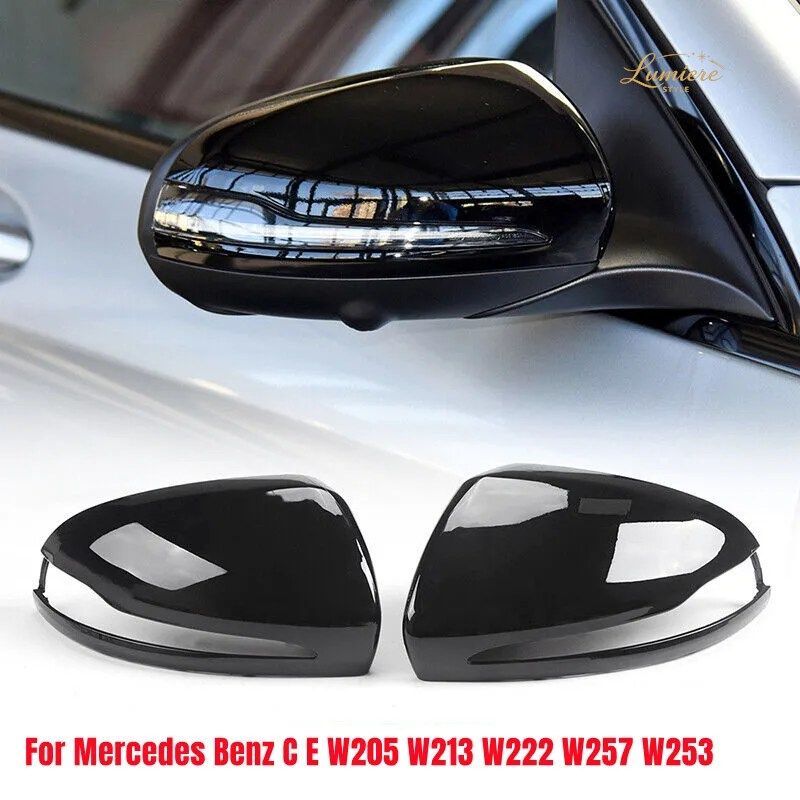 左ハンドル仕様 ベンツ Eクラス GLC Sクラス Cクラス W205 W213 X253 W222 W238 ABS製 車用サイドミラーカバー ウィングキャップ ドアトリ