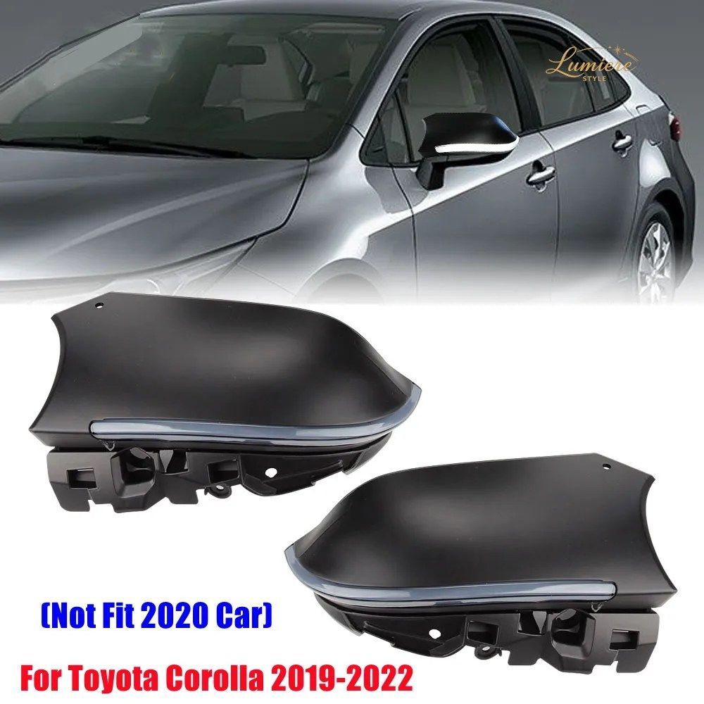 トヨタ カローラ 2019 - 22 ABS ダイナミック LED ターンシグナルライト ミラーカバー 車側ウイングキャップ エクステリアトリム