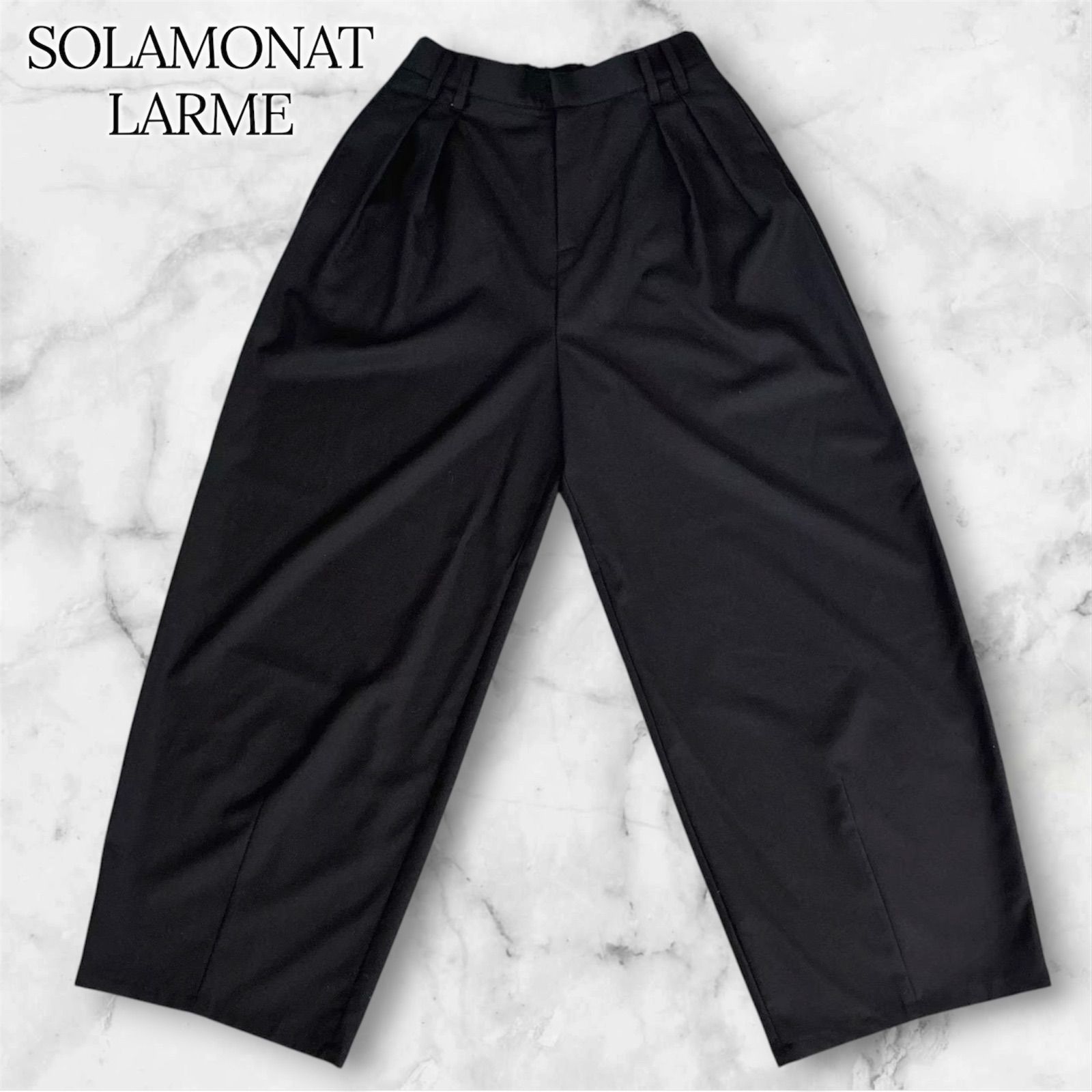 美品】SOLAMONAT LARME ソラモナラーム タックパンツ モナパン