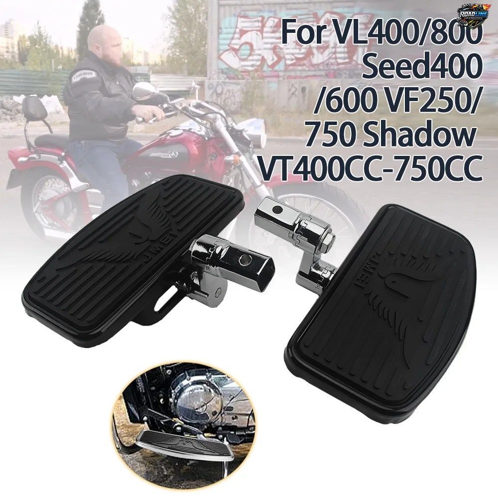 調節可能なライダー用フットペグ、オートバイ用フロアボードフットレストパッド、スチール製、スズキ VL800 C50、ヤマハ XV1100 1300C、ホ