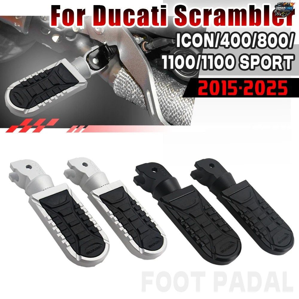 DUCATI SCRAMBLER ICON FULL THROTTLE 1100SPORT PRO 400 800 14-25 モーターサイクル用 360度調整可能フロントフットレスト ライダーフッ