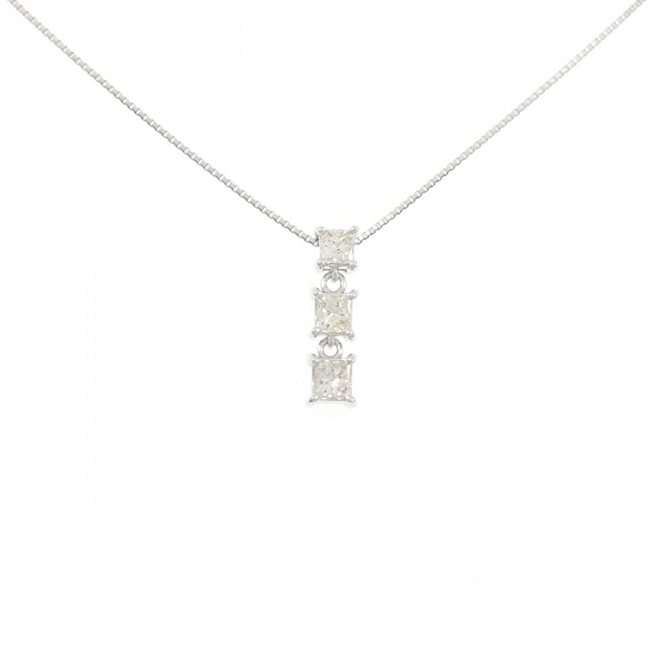 K18WG ダイヤモンド ネックレス 0.67CT