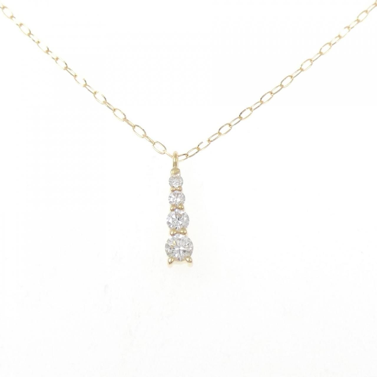 750YG/K18YG ダイヤモンド ネックレス 0.13CT