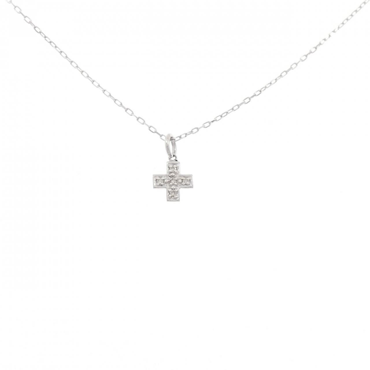 K18WG ダイヤモンド ネックレス 0.03CT