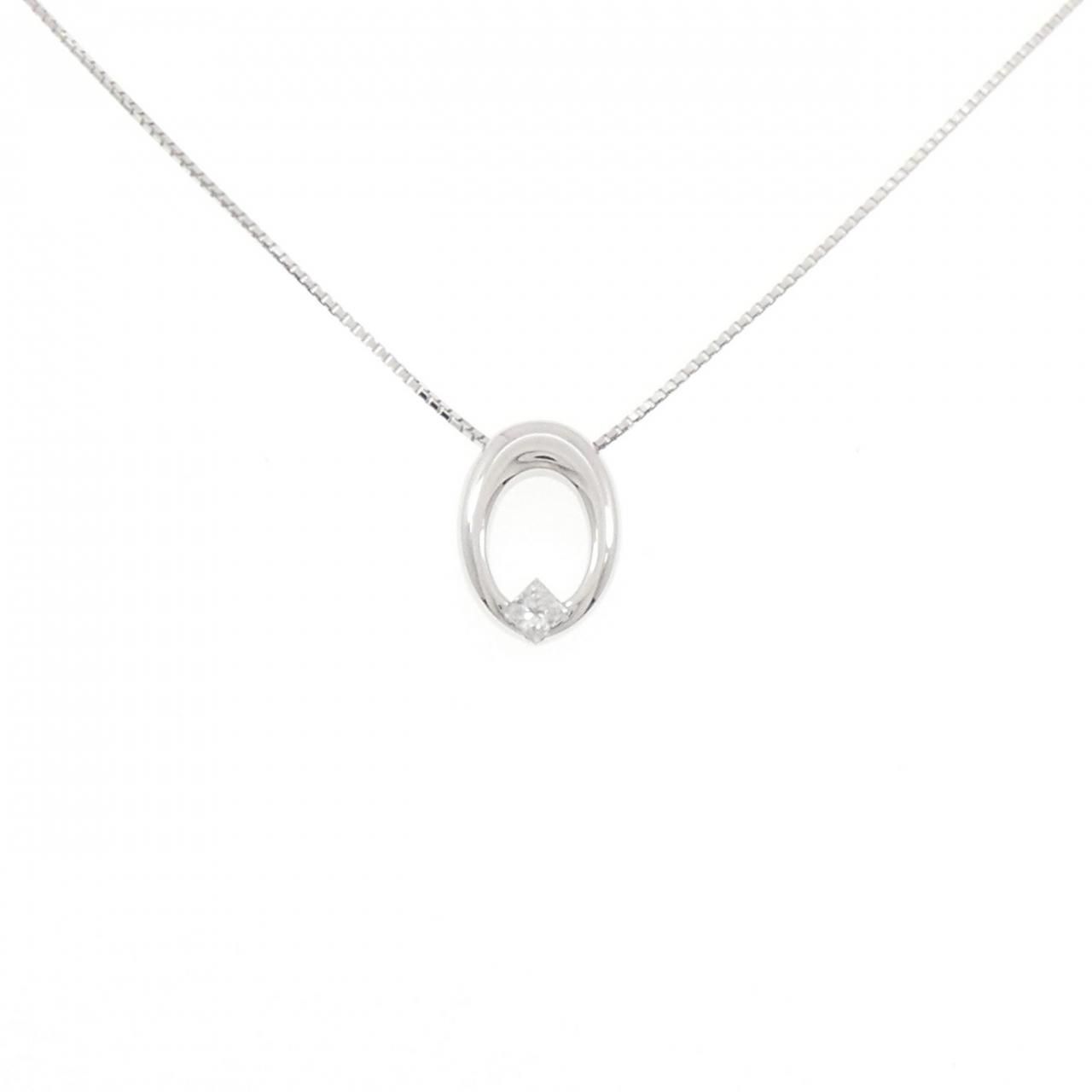 K18WG ダイヤモンド ネックレス 0.10CT