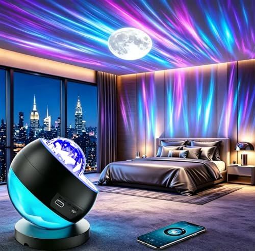 プラネタリウム 家庭用 スタープロジェクター ギャラクシーライト 星空ライト LEDナイトライト 音楽再生をサポート プロジェクター 家庭用 本格的 多色変換 3つのHD投影レンズで構成 室内インテリアライト オーロラライトト 星雲・星座・月 2c5ca7ac