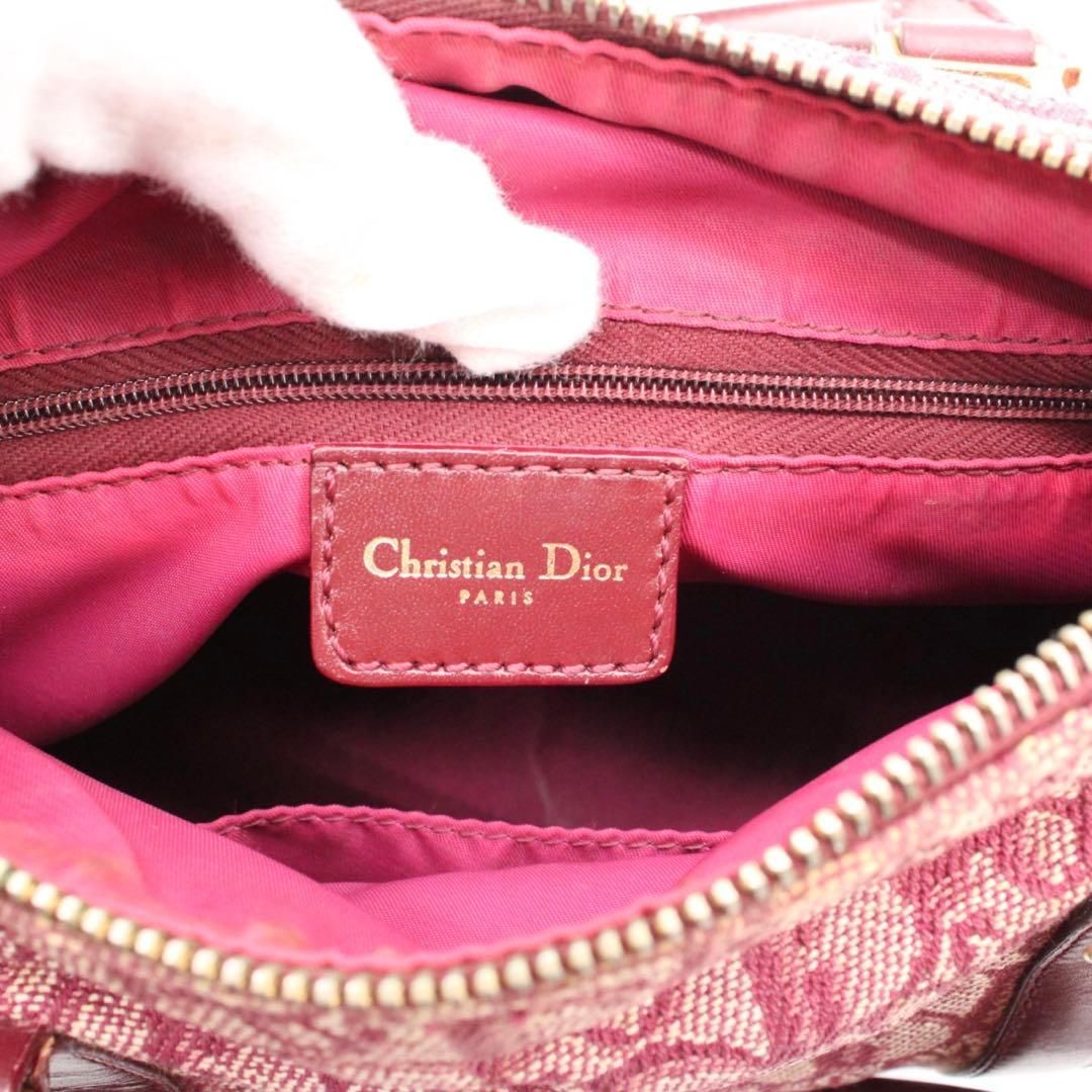 ChristianDior トロッター ミニボストンバッグ ハンドバッグ レッド