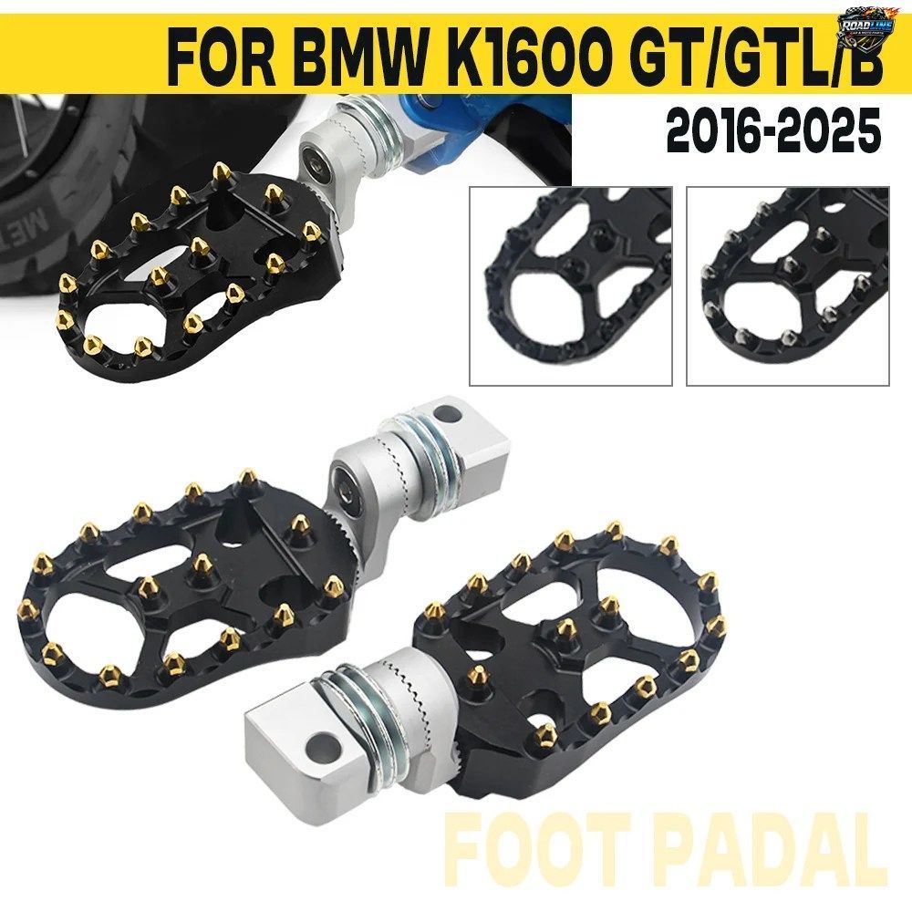BMW K1600GA K 1600 GT K 1600GTL K1600GT GTL GA B 2016-2025 K1600B 用アルミ製調整式ブラックフットペグ