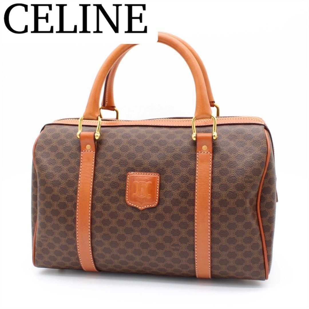 CELINE マカダム トリオンフ ミニボストンバッグ ハンドバッグ PVC