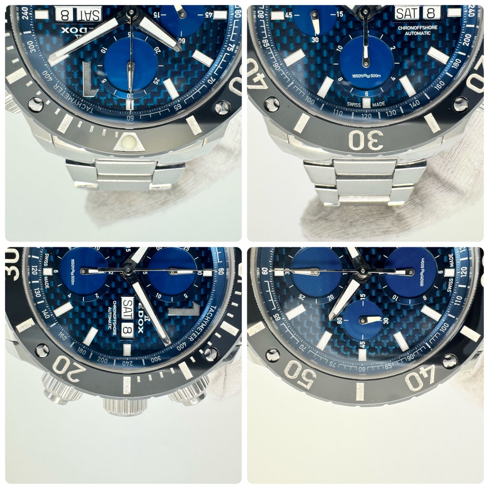腕時計 メンズ エドックス EDOX クロノオフショア クロノグラフ 