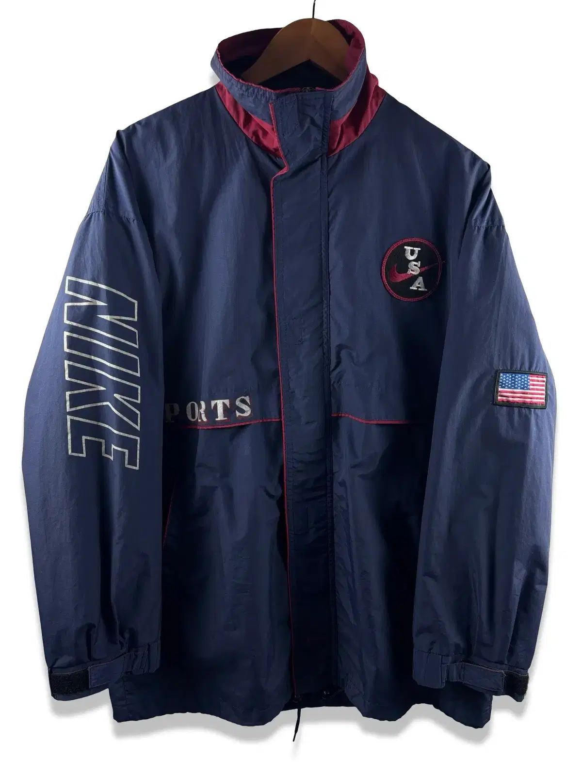 90S NIKE USA スウッシュ オールドスクール ネイビー ジャケット 4114