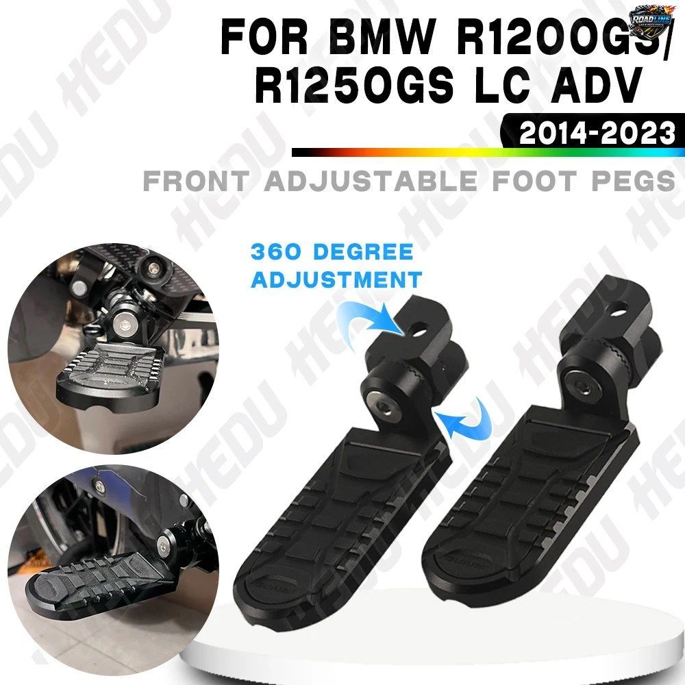 R1200GS LC ADV、R1200GS LC、R1250GS LC ADV に適合する、モーターサイクル用フロントフットレスト、調整可能、延長可能、ローダウン可能