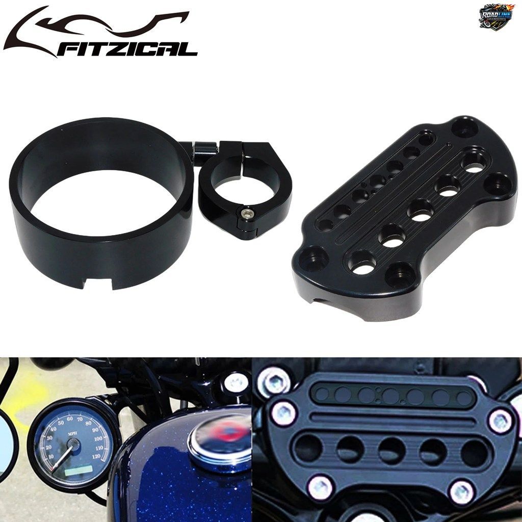 ハーレー スポーツスター アイアン 883 1995-2021 2022 用モーターサイクル スピードメーター サイドマウント移設ブラケット リング インジ