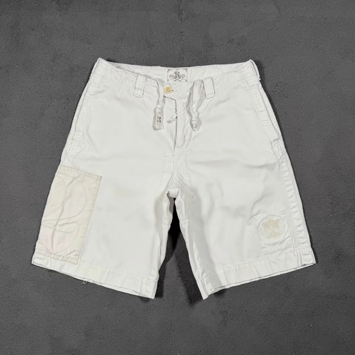 ポロ 白 コットン ハーフ パンツ