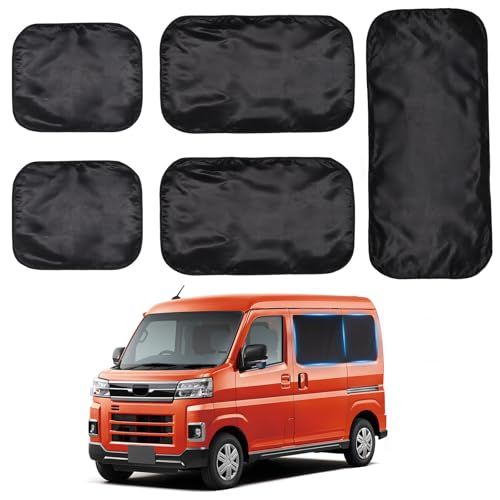ZATOOTO 車用 カーテン スズキ ダイハツ ハイゼット カーゴ アトレー (S700V/S710V) 専用 マグネット 車中泊カーテン 遮光 車種専用用品 5枚セット カー用品 ブラック CT119-BK5ts c3a049fa