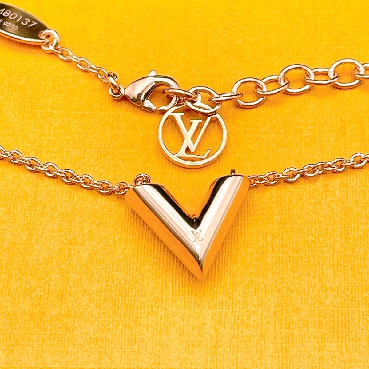 ◇ルイヴィトン◇新品仕上済 LOUIS VUITTON M80137 エセンシャルV ネックレス PG ピンクゴールド ブランド LE0270