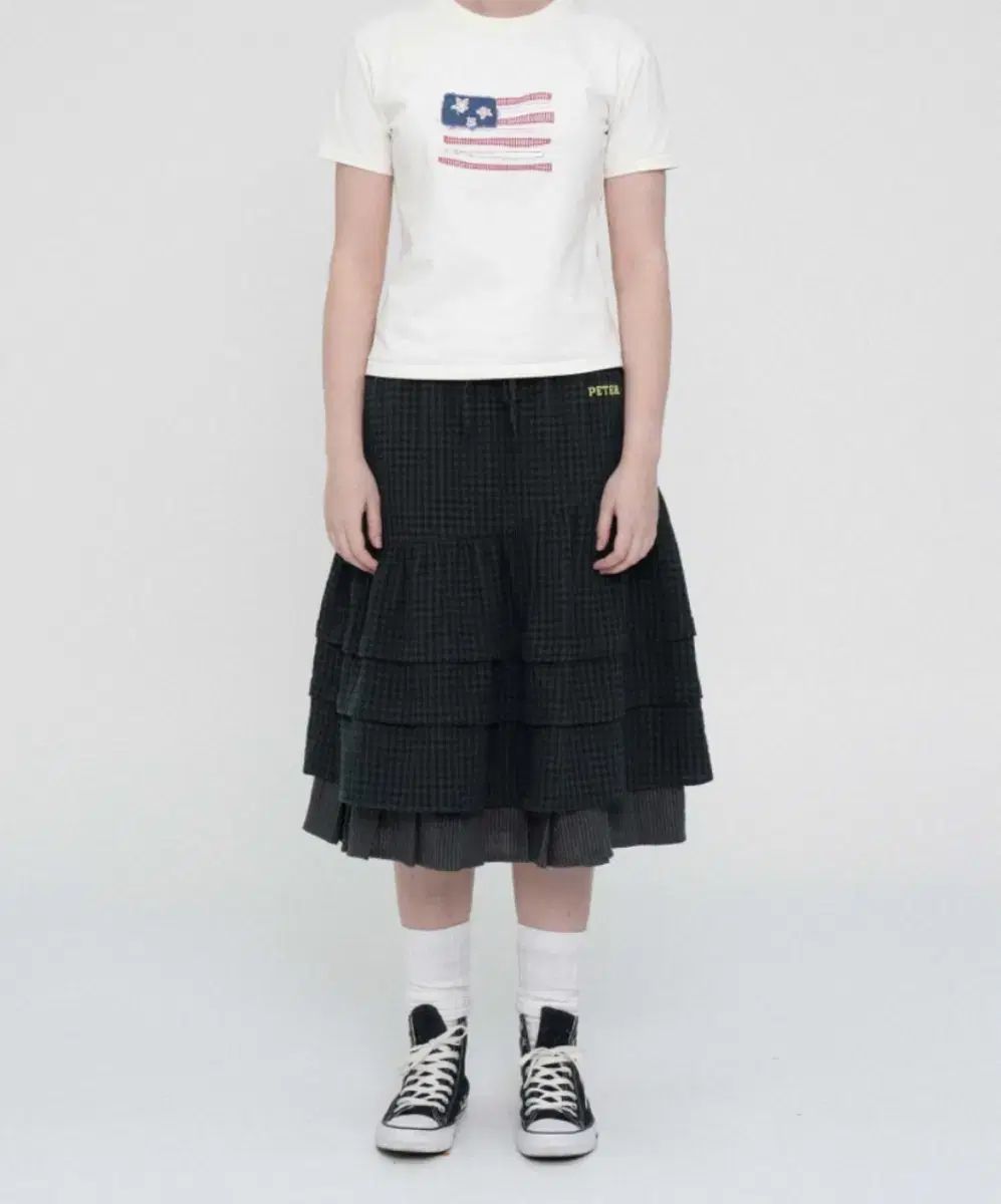 マイネーム イズ ピーター スカート PETER LAYERED SKIRT - GREEN