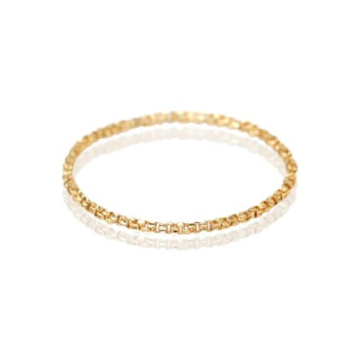 [ディーヴァス] 18金 レディース 18金指輪 チェーンリング ベネチアン ツイスト k18 リング 18k ゴールド (11号-12号)