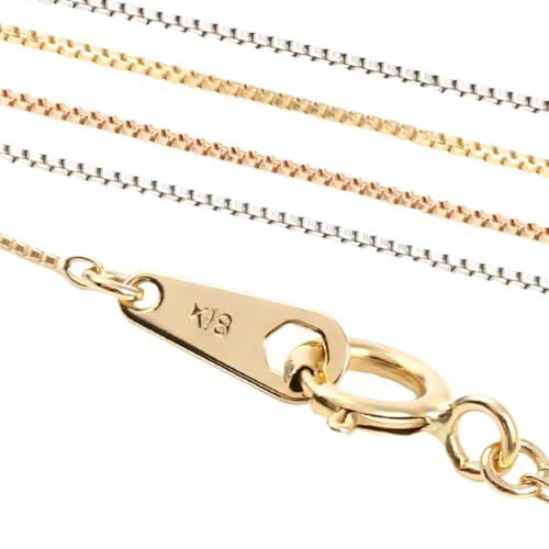 [OKKO] ベネチアンチェーン チェーンのみ ネックレス レディース K18 細い 幅0.45mm イエローゴールド 40cm ギフト【40cm×幅0.45mm 18金イエローゴールド】