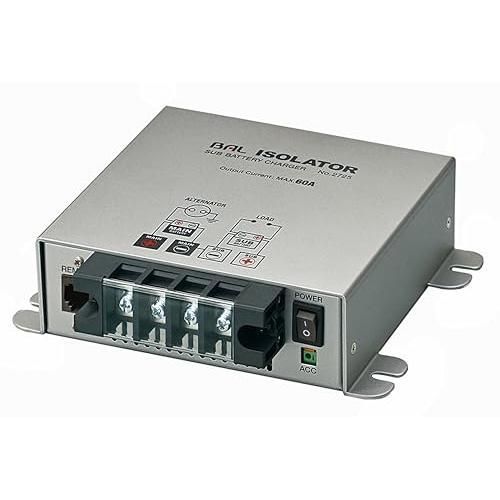 BAL(大橋産業) アイソレーター BAL-2725 DC12V車専用 充電器 No.2725 リモコン付属 昇圧機能付き