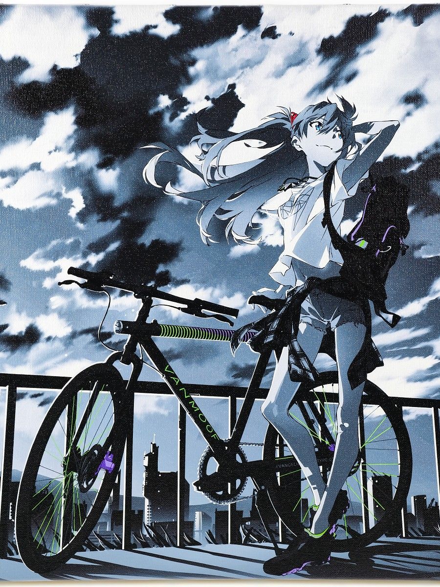 エヴァンゲリオン RADIO EVA 397 EVA Canvas Art アスカ「The bicycle